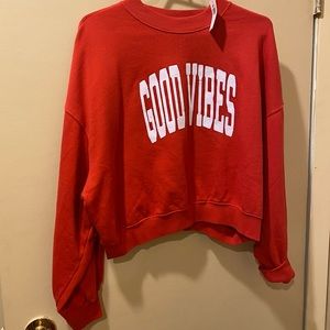 Good Vibes crop sweater Old Navy Small